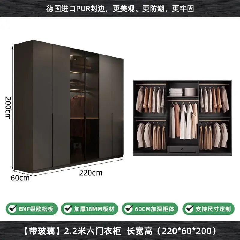 Modern Design Wordrope 2/3/4/5/6 Door Wood Clothes Sliding Wardrobe Furniture UV Bedroom Closet Wardrobes From China