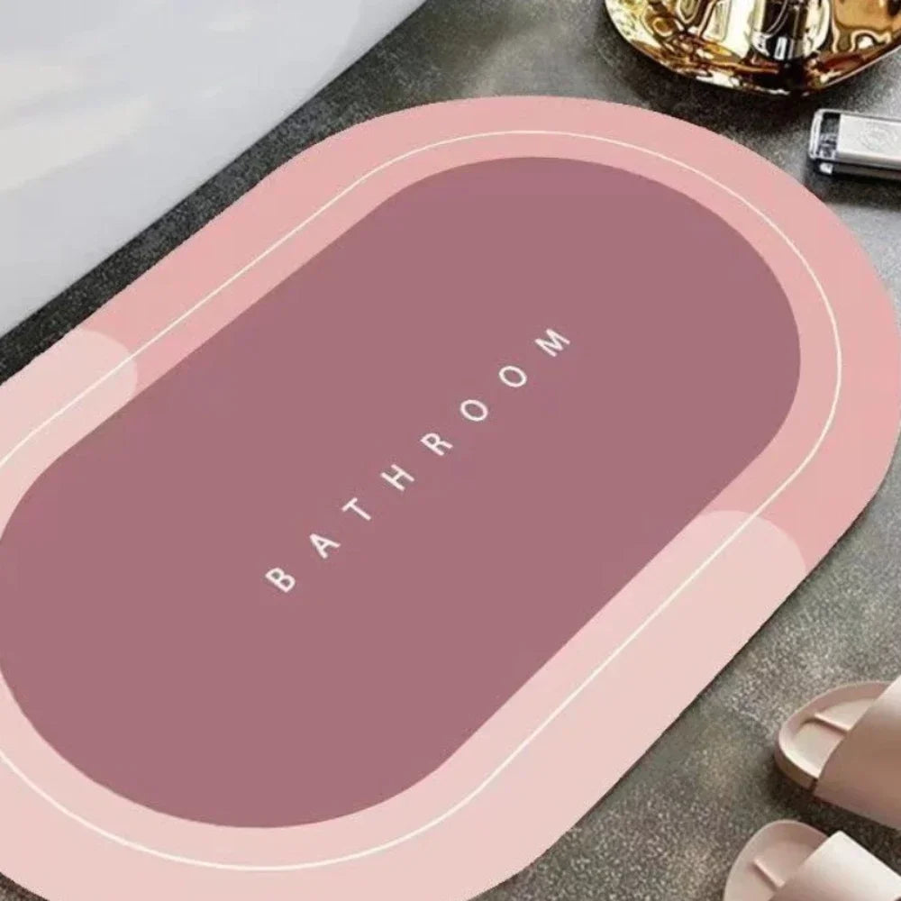 Bathroom Absorbent Bath Mat Coral Velvet Super Rapid Water Absorption Soft & Comfortable Easier Drying Mat Mud Foot Mat Bathroom
