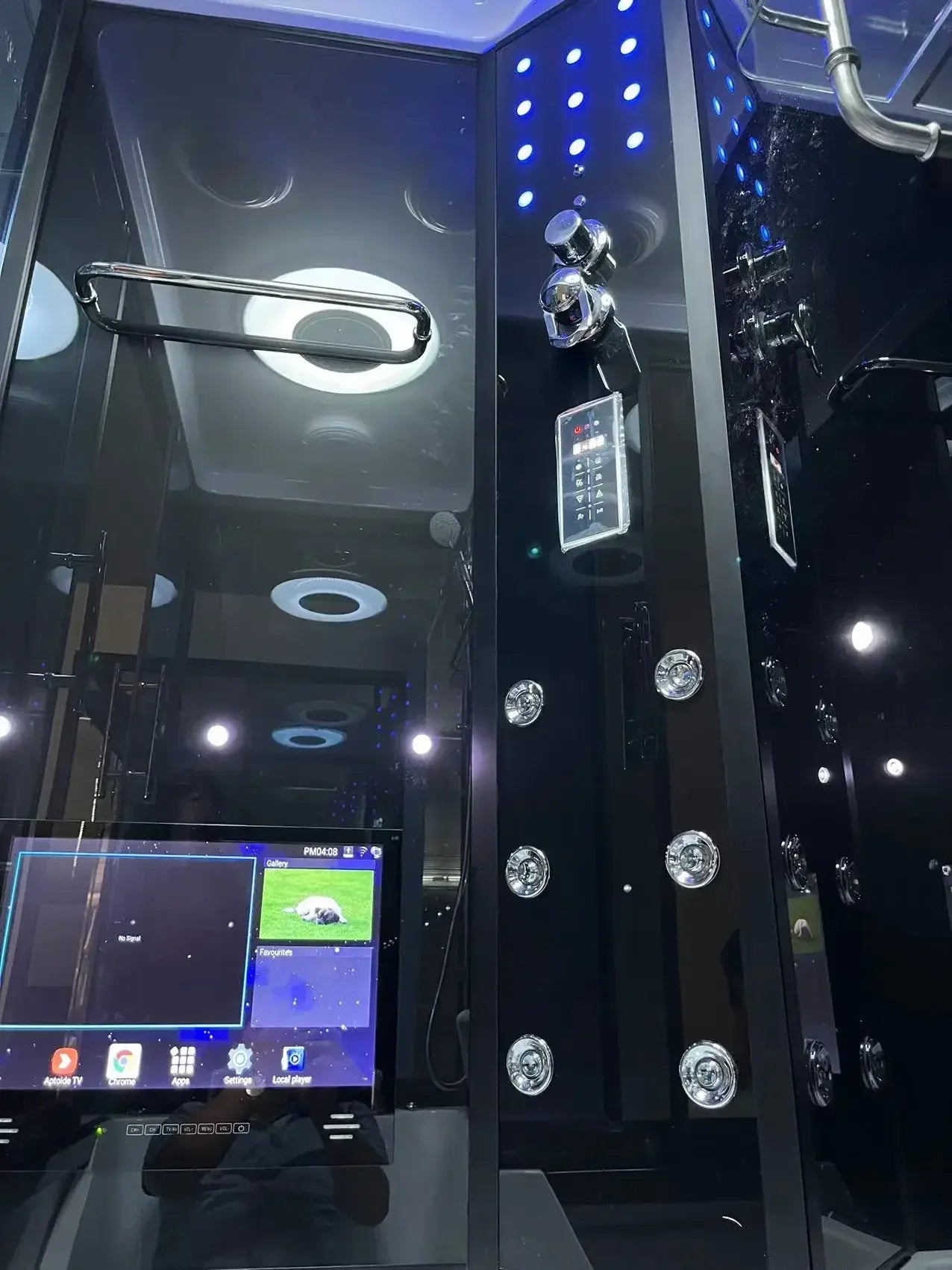 Superior Rectangular overall shower room, bathtub, integrated with foot pedal, wet steaming, surfing, massage bathtub