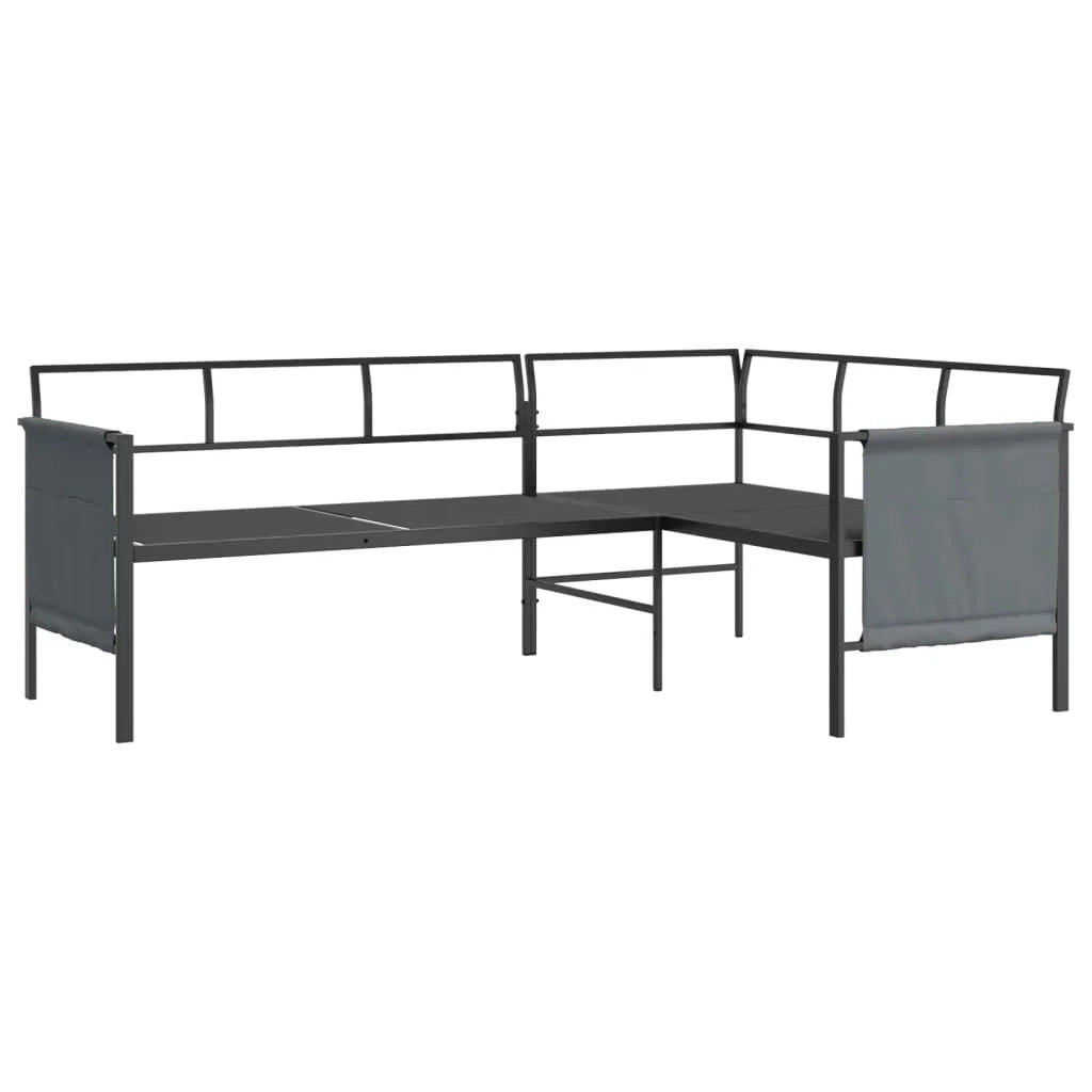 Garden Lounge 2 pcs anthracite steel