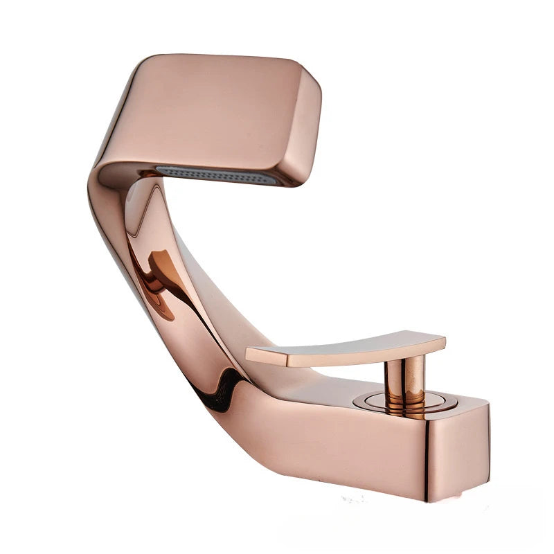 Single Handle Single Hole Fashion Wash Basin Sink Faucet Hot and Cold Bathroom Faucet Deck-mounted Faucet