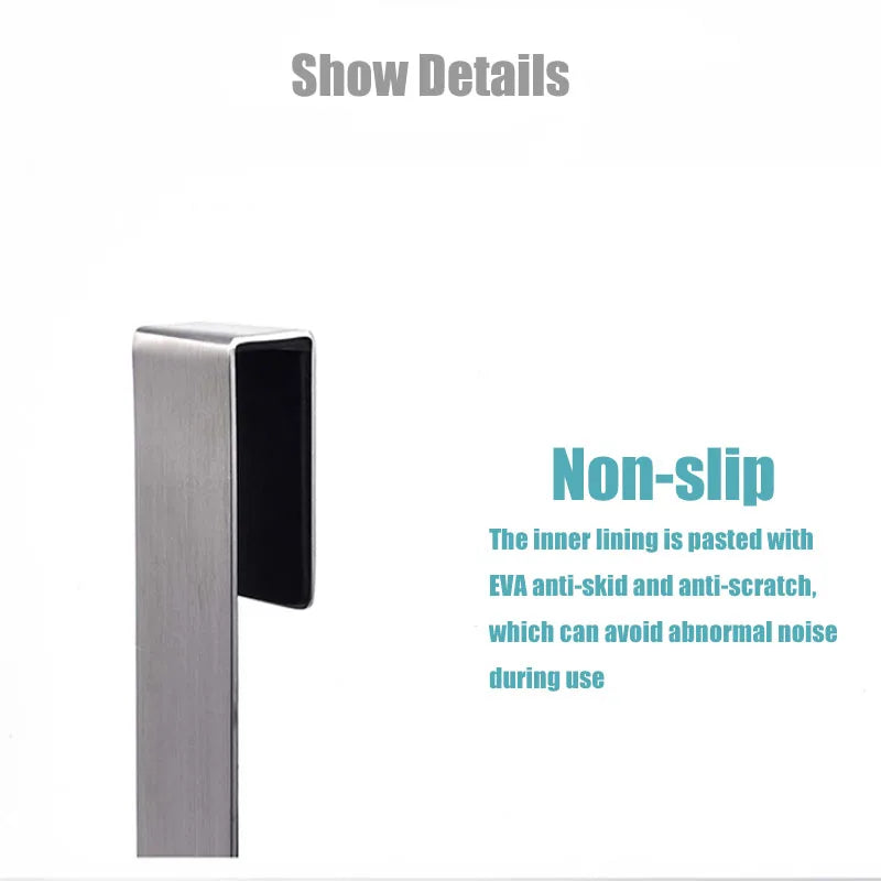 Bathroom Bathrobe Hanger Holder Hooks Stainless Steel Over Glass Door Shower Door Back Shower S-Shape Towel Rack