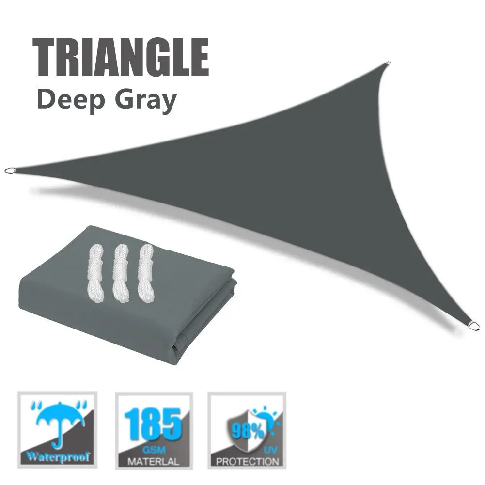 Waterproof Triangle Sun Shelter,Sunshade Protection,Outdoor Canopy,Garden Patio Pool Shade Sail,Awning Shade Cloth,5x5x 5,2x2x2m