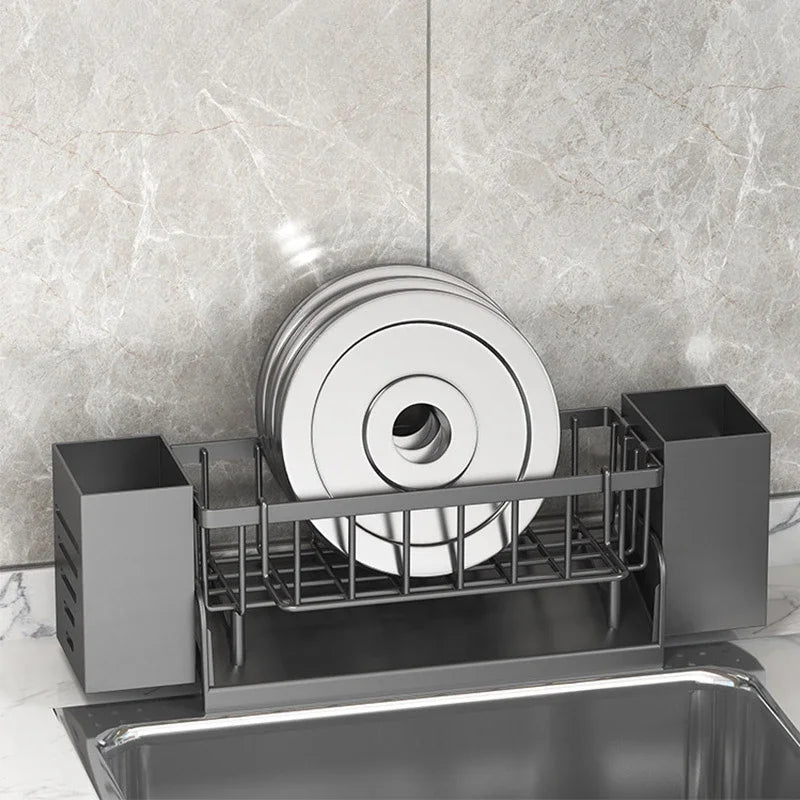 Kitchen Sink Drain Rack Organizer ABS Plastic Self-draining Sink Shelf Soap Sponge Holder Dishcloth Towel Rack Filter Basket