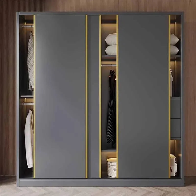 Clothes Girls Wardrob Storage Gold Black Cube Display Wardrobe European Multifunction Vitrinas Cristal Expositoras on sale