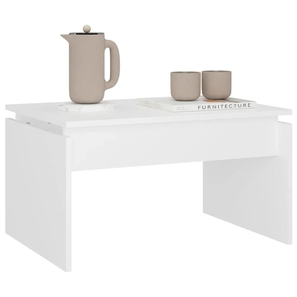 68x50x38 cm White Coffee Table, Nordic Coffee Table for Living Room Table Low side Living Room Furniture