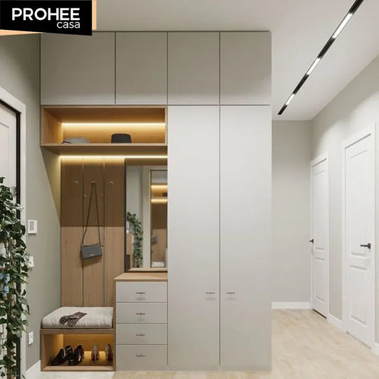 Simple design Living room furniture Household wooden entrance Shoe cabinet with seat