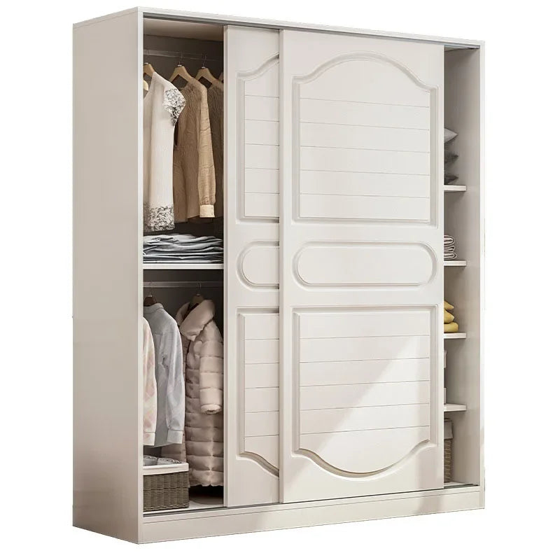 Vic Wardrobe Home Bedroom Cabinet Modern Simple Wooden Rental Simple Large Wardrobe Sliding Door