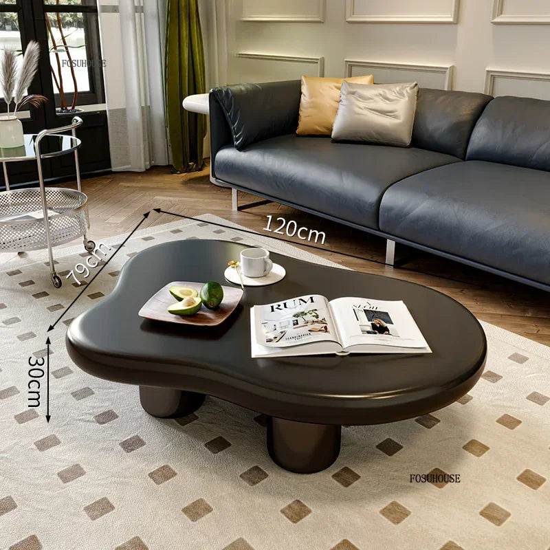 European Designer Cloud Coffee Tables Living Room Furniture Creative Irregular Tea Tables Luxury Small Apartment Sofa Side Table