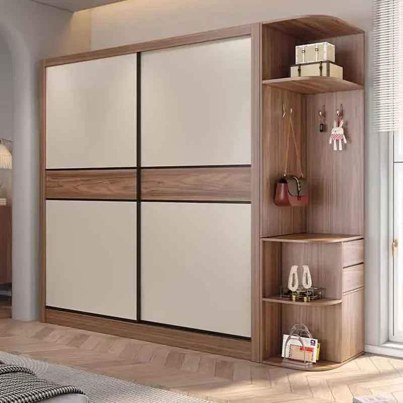 Vertical Aesthetic Wardrobes Sliding Door Quiet Clothes Organizer Wardrobe Display Modern Stylish Kleiderschrank Furniture Home