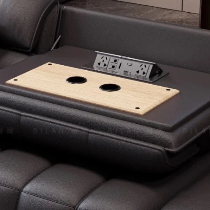 Genuine Leather Modern Sofa Chair Living Room Electric Designer Reclining Sofa Italian Loveseat Divano Soggiorno Home Furniture