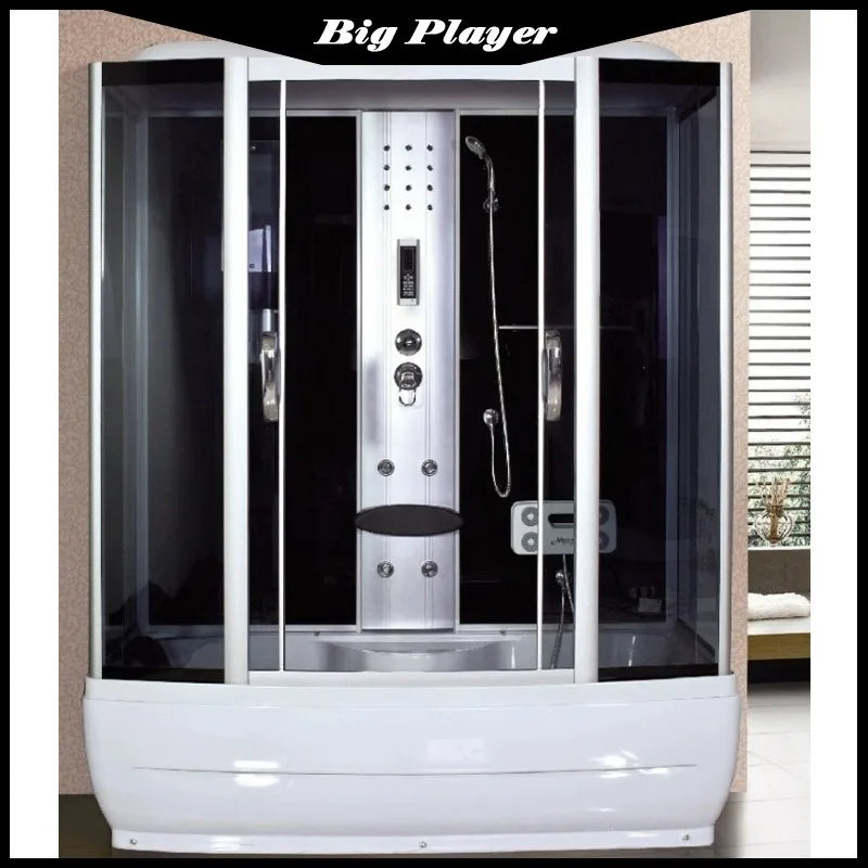 Shower Room with Steam Overall Rectangular Tempered Glass Partition Household Sliding Door Toilet Bath Room