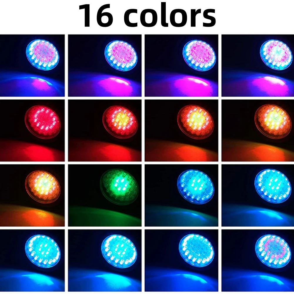 IP68 Waterproof LED Underwater Light Bluetooth APP Remote Control Night Lamp Swimming Pool Fountains Pond Aquarium Spot Light