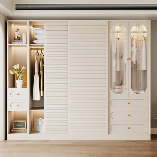 Nordic Fabric Closet Cupboard Clothes Storage Drawers Wardrobe Bedroom Garden Modular Makeup Guarda Roupa Furniture For Room