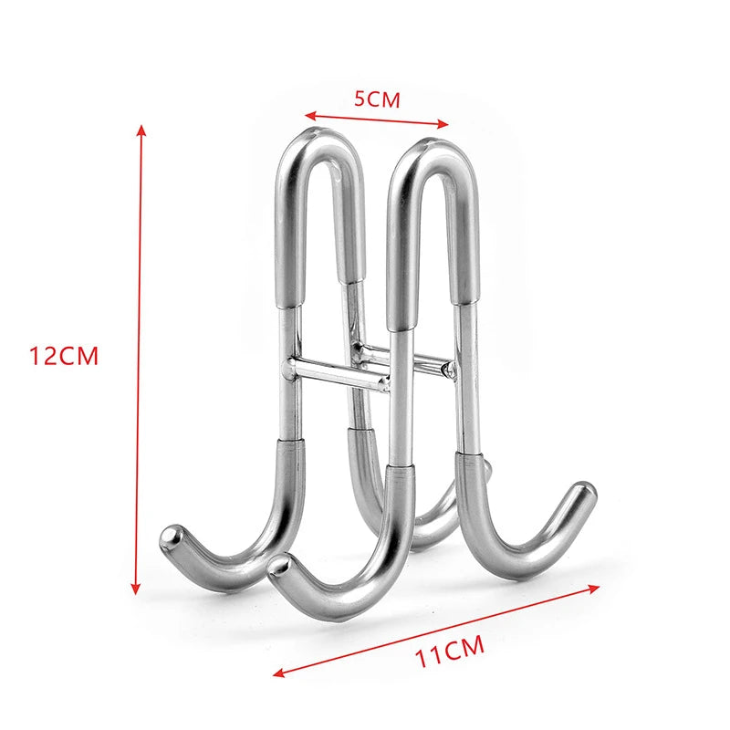 Stainless Steel Over Glass Door Shower Door Back Shower Towel Rack S-Shape Bathroom Bathrobe Hanger Holder Hooks