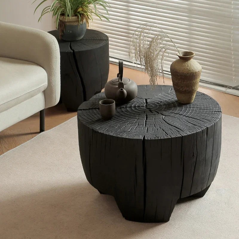 Entryways Luxury Design Coffee Table Living Room Center Nordic Coffee Table Modern Wooden Round Floor Table Basse Home Furniture