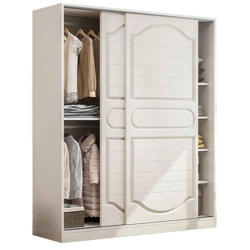 Vic Wardrobe Home Bedroom Cabinet Modern Simple Wooden Rental Simple Large Wardrobe Sliding Door