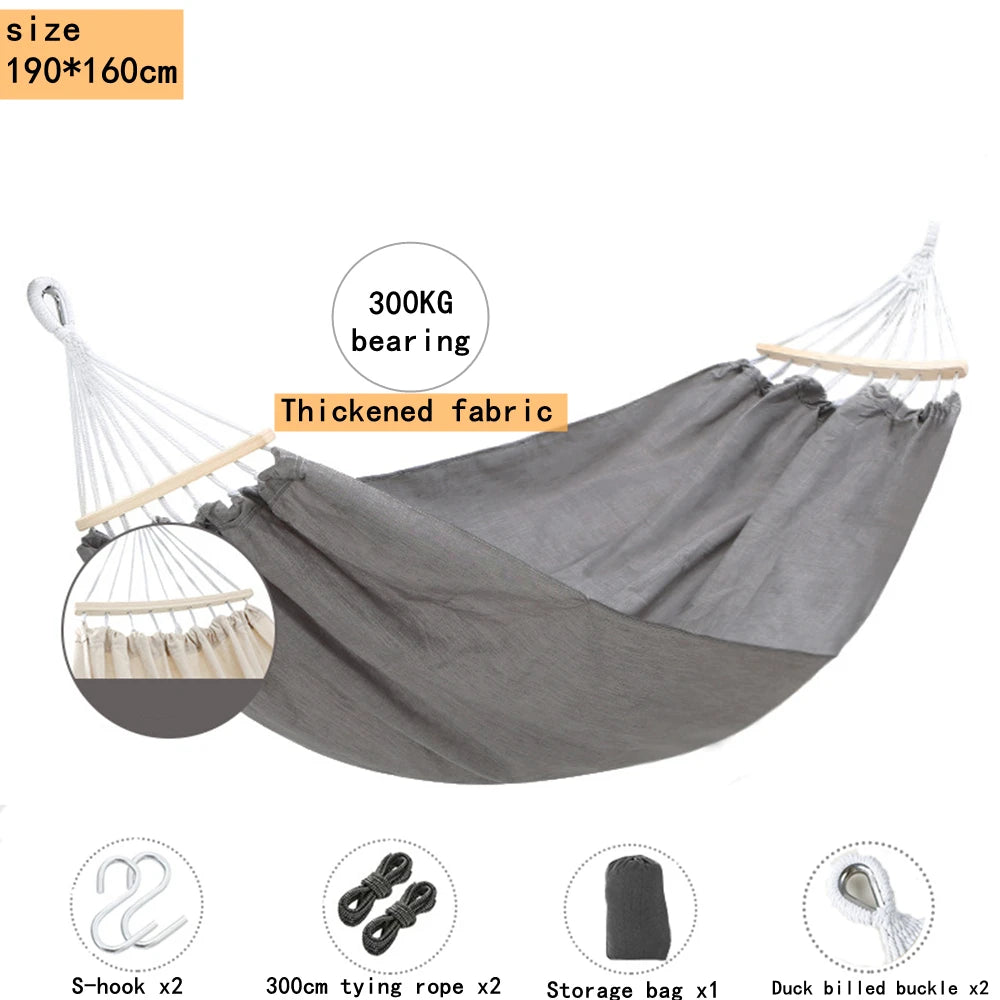 Portable Outdoor Garden Tourist Double Hammocks Travel Camping Leisure Sleeping Hanging Hammock Swing Nature Hike