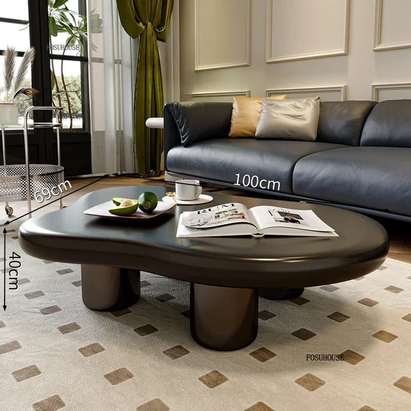 European Designer Cloud Coffee Tables Living Room Furniture Creative Irregular Tea Tables Luxury Small Apartment Sofa Side Table