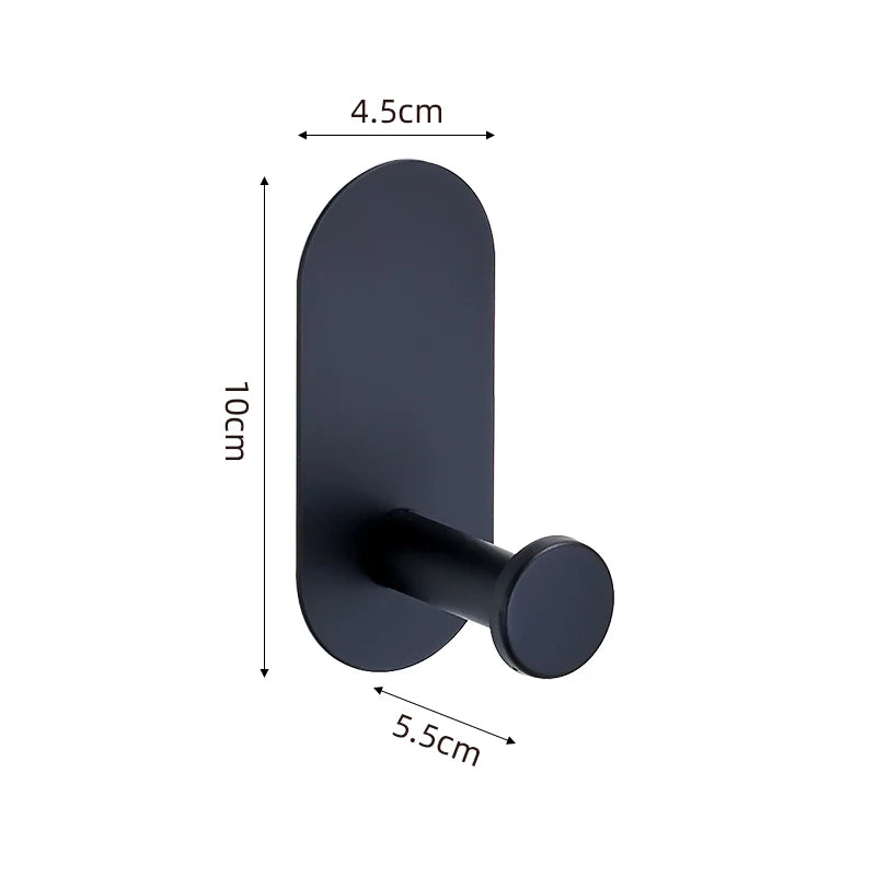 No Drilling Stainless Black Silver Towel Bar Self-adhesive Hook Paper Holder Towel Ring Brushed Gold Bathroom Accessories Set