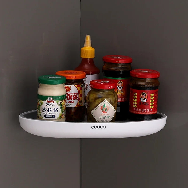 ECOCO Kitchen shelf perforated wall mounted household seasoning supplies complete knife rack rack multi-functional storage rack