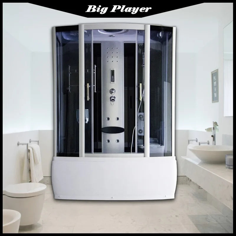 Shower Room with Steam Overall Rectangular Tempered Glass Partition Household Sliding Door Toilet Bath Room