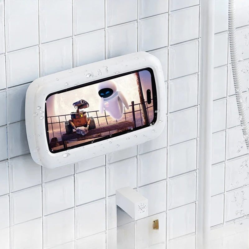 Bathroom Phone Stand Waterproof and Anti-fog Mobile Phone Wall Hanging Can Be Rotated Storage Stand