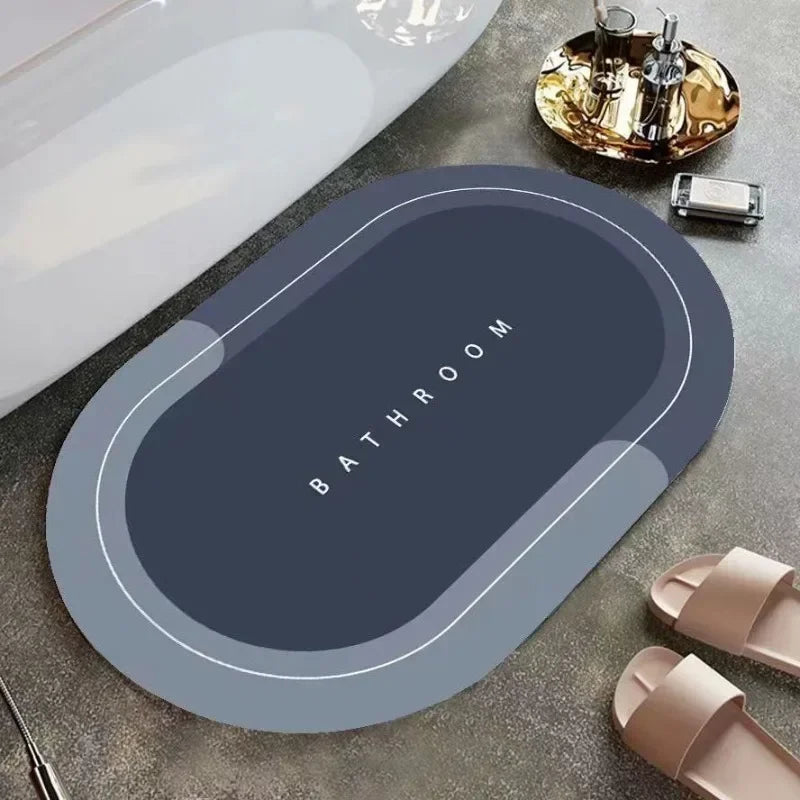 Bathroom Absorbent Bath Mat Coral Velvet Super Rapid Water Absorption Soft & Comfortable Easier Drying Mat Mud Foot Mat Bathroom