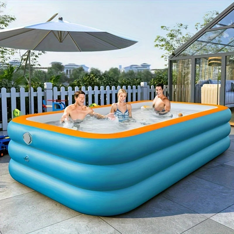 Easy-Setup Inflatable Swimming Pool for Family Fun - Durable Pvc, Perfect for Backyard Water Parties