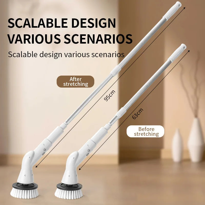 Xiaomi MIJIA 6 in 1 Powerful Electric Cleaning Brush Wireless Spin Scrubber Brush Deep Cleaning Heads For Bathroom Kitchen