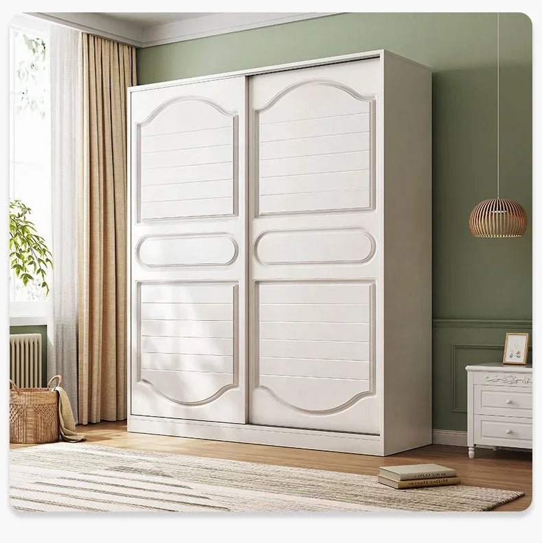 Vic Wardrobe Home Bedroom Cabinet Modern Simple Wooden Rental Simple Large Wardrobe Sliding Door