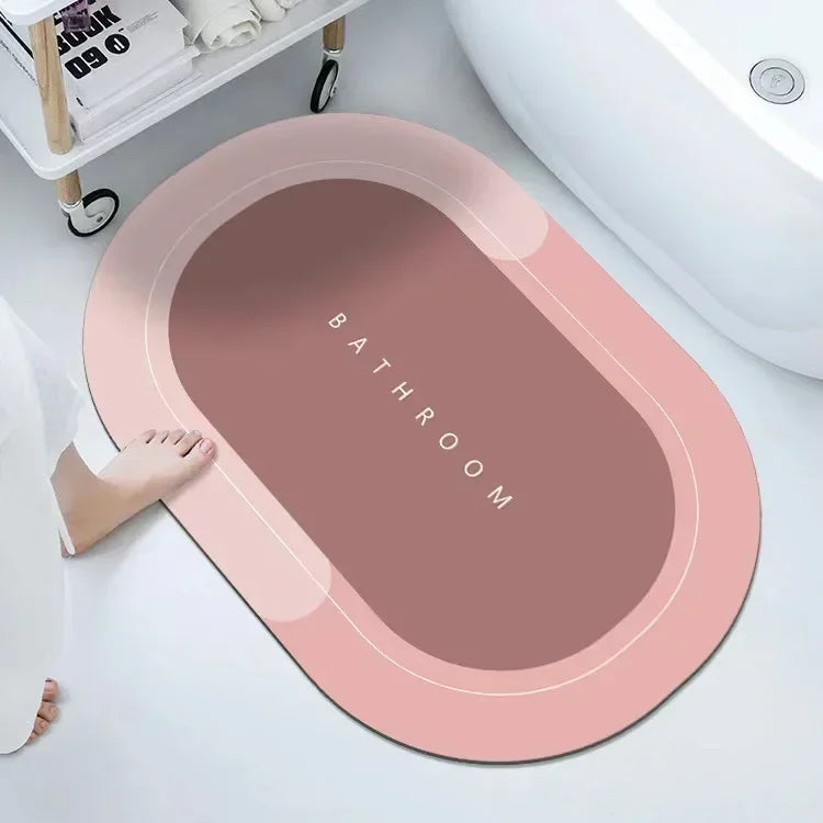 Bathroom Absorbent Bath Mat Coral Velvet Super Rapid Water Absorption Soft & Comfortable Easier Drying Mat Mud Foot Mat Bathroom