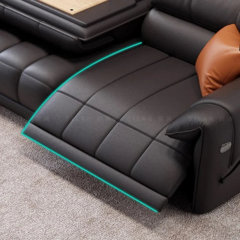 Genuine Leather Modern Sofa Chair Living Room Electric Designer Reclining Sofa Italian Loveseat Divano Soggiorno Home Furniture