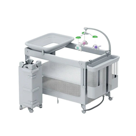 Foldable Baby Crib with Changing Table Convertible Bedside Bassinet Rocker Newborns Baby Sleeping Basket Baby Nest Bed Boy Girl
