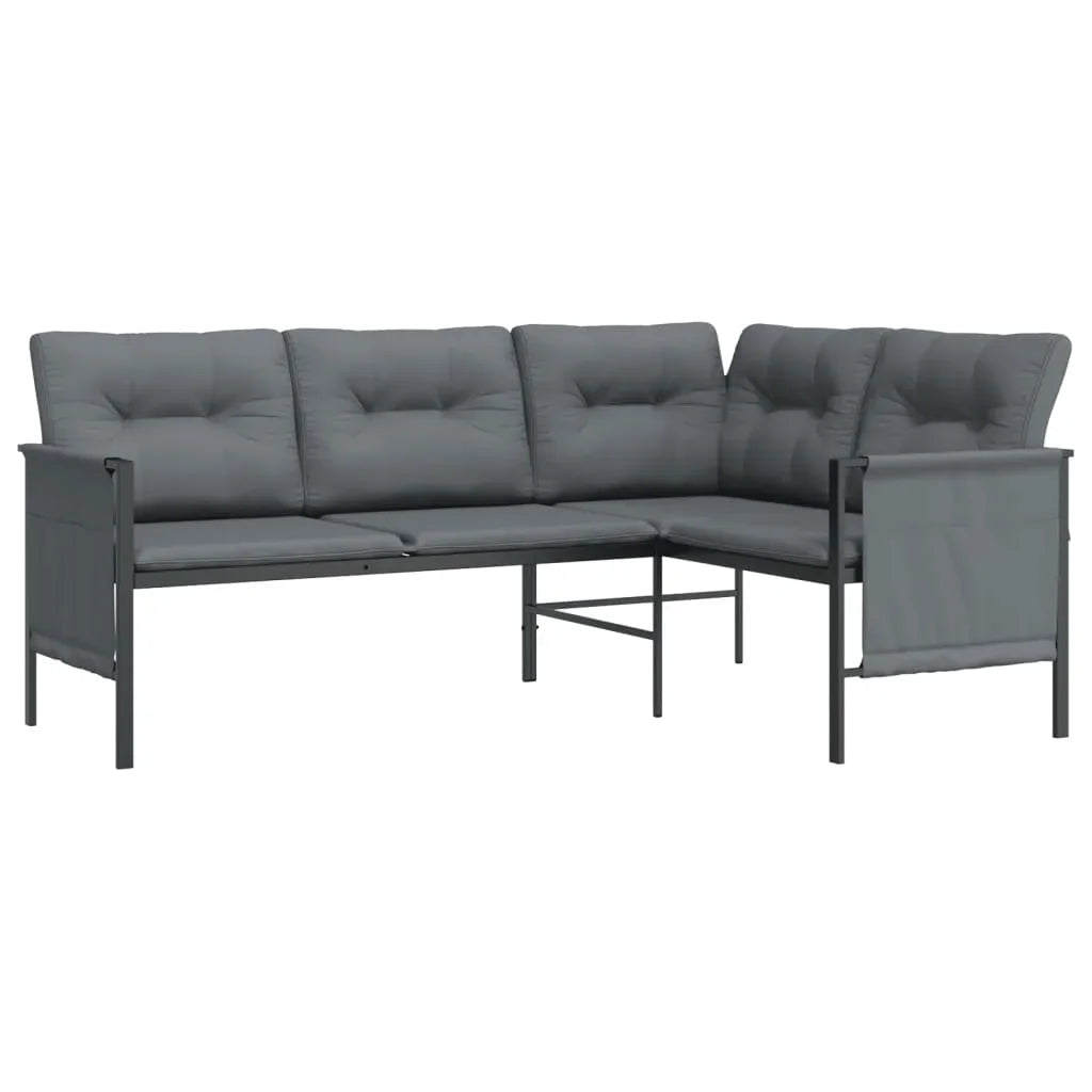 Garden Lounge 2 pcs anthracite steel
