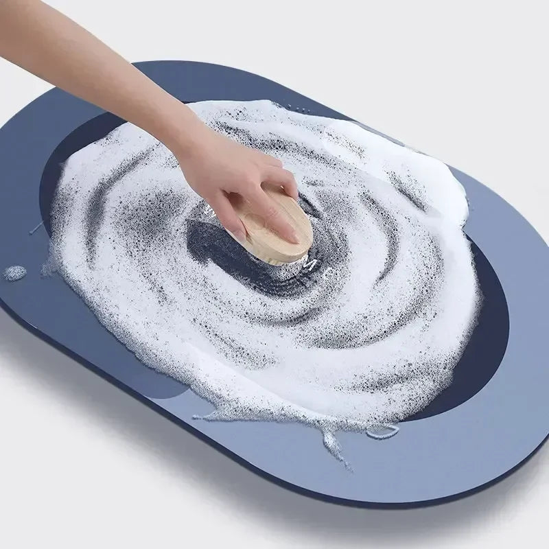 Bathroom Absorbent Bath Mat Coral Velvet Super Rapid Water Absorption Soft & Comfortable Easier Drying Mat Mud Foot Mat Bathroom