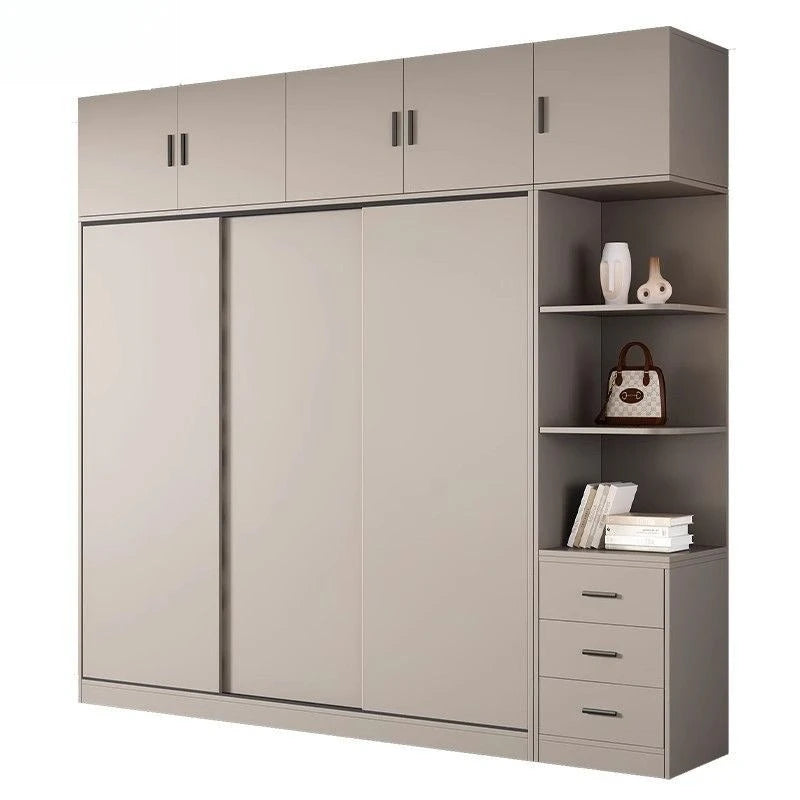 All solid wood sliding door wardrobe bedroom durable sliding door sliding door cabinet