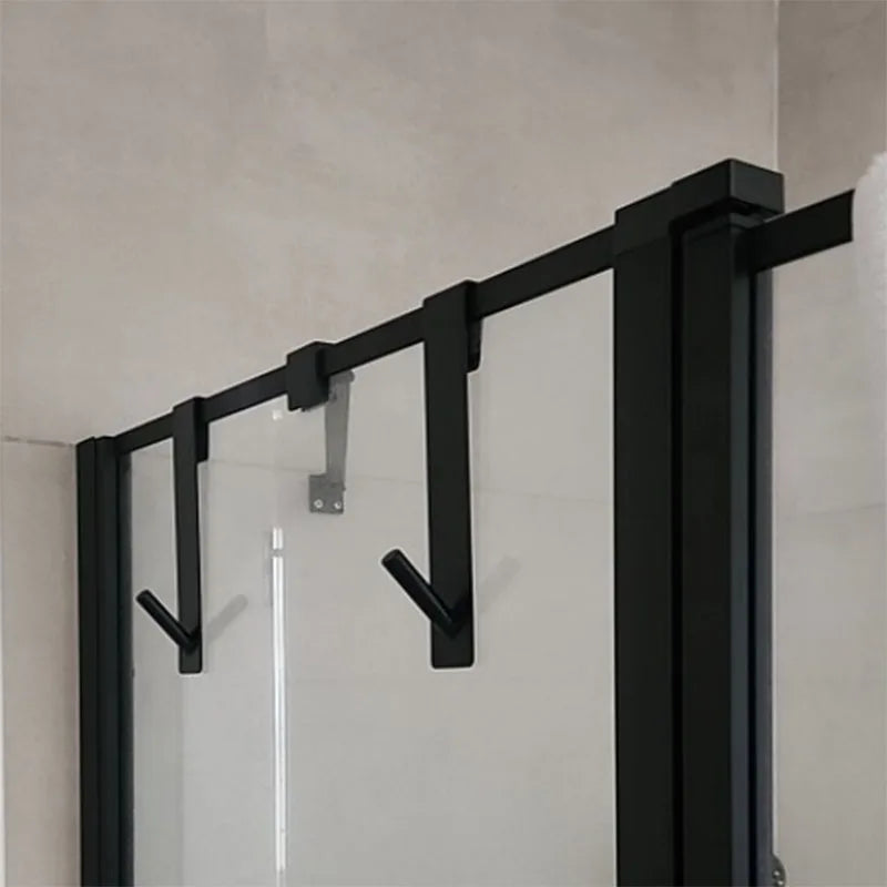 Bathroom Bathrobe Hanger Holder Hooks Stainless Steel Over Glass Door Shower Door Back Shower S-Shape Towel Rack
