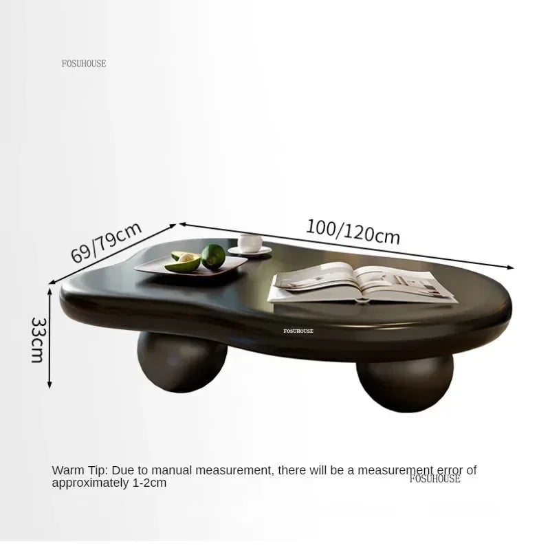 European Designer Cloud Coffee Tables Living Room Furniture Creative Irregular Tea Tables Luxury Small Apartment Sofa Side Table