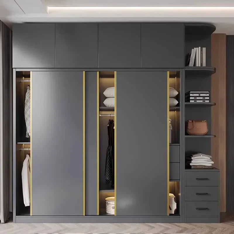 Clothes Girls Wardrob Storage Gold Black Cube Display Wardrobe European Multifunction Vitrinas Cristal Expositoras on sale