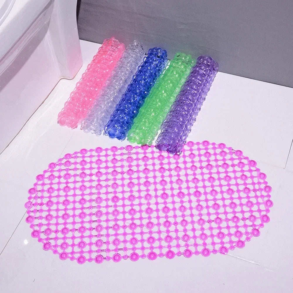Hot PVC Anti-skid Bath Mats Soft Anti-slip Shower Mat Massage Mat with Suction Cup Non-slip Bathtu Bath Mat Bathroom Accessories
