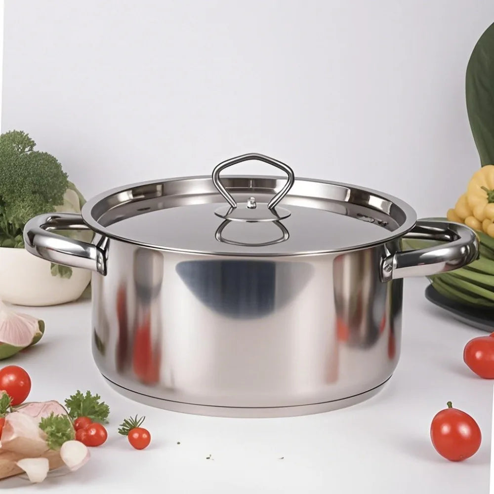 15pcs 3-Ply Stainless Steel Pots and Pans Set Kitchen Cookware Sets with Glass Lids, Stay-Cool Handle, Oven Safe Dishwasher
Kochtöpfe,Topf Set