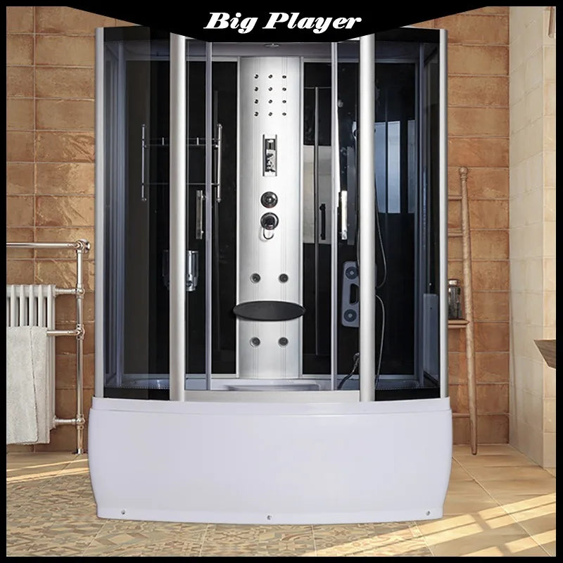 Shower Room with Steam Overall Rectangular Tempered Glass Partition Household Sliding Door Toilet Bath Room
