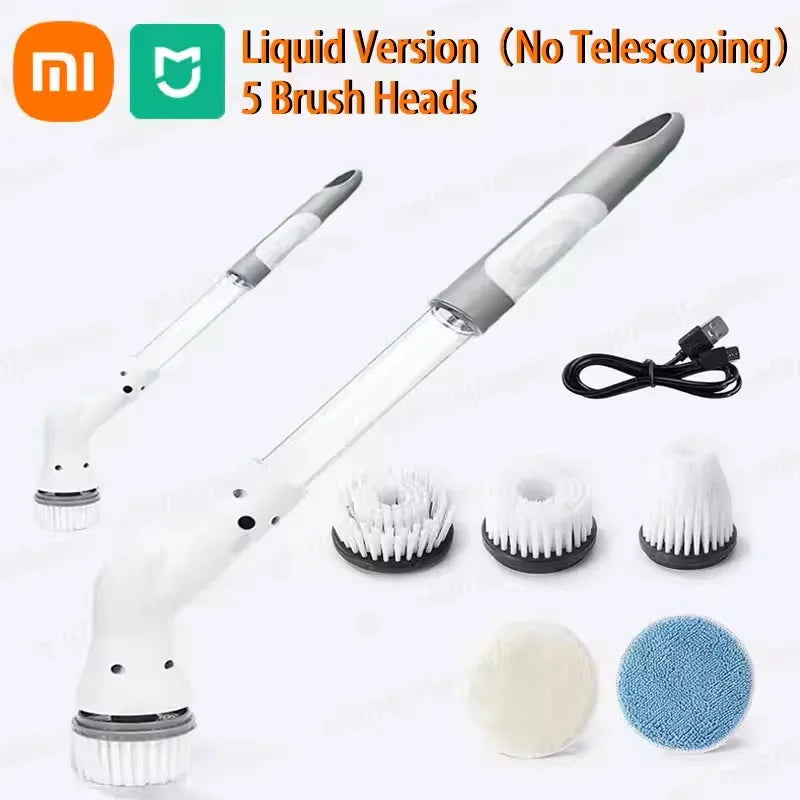 Xiaomi MIJIA 6 in 1 Powerful Electric Cleaning Brush Wireless Spin Scrubber Brush Deep Cleaning Heads For Bathroom Kitchen