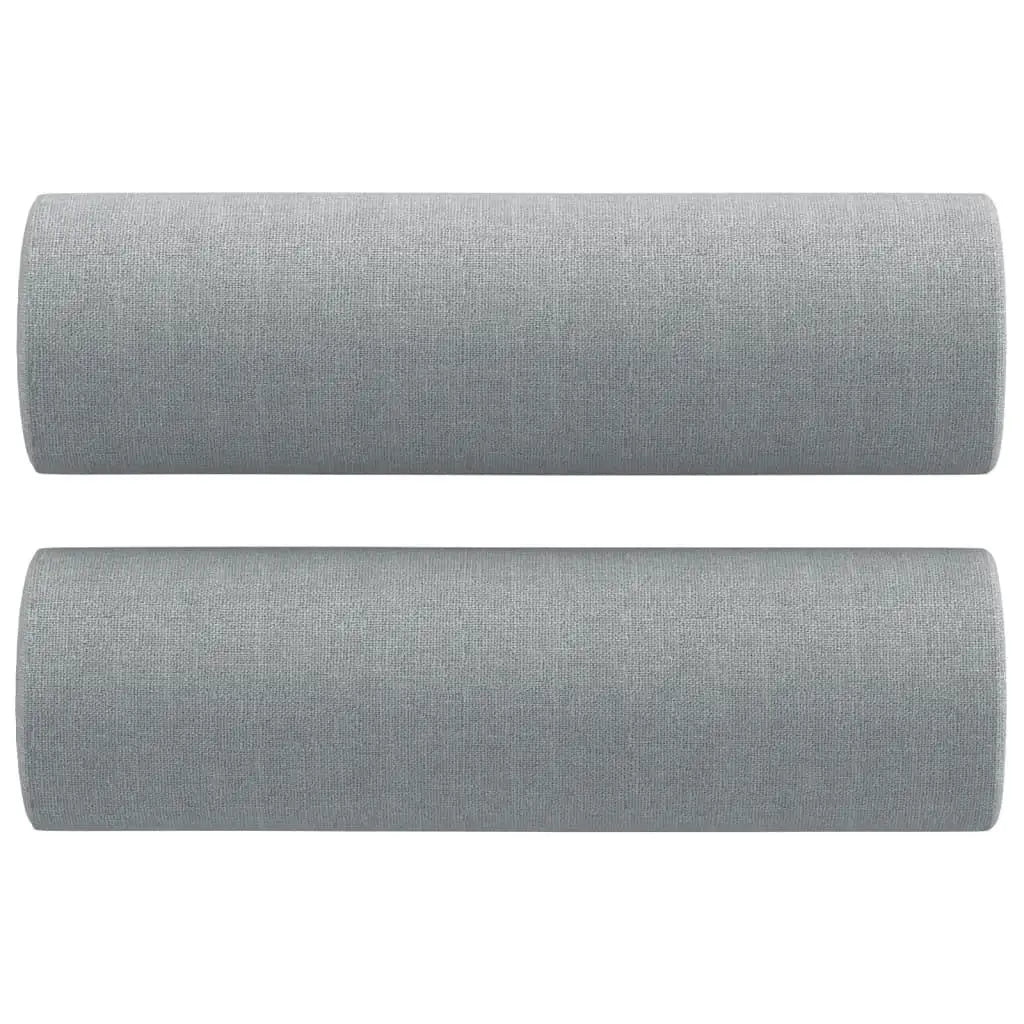 Comfortable Two-Piece Sofa Set with Cushions Light Gray Fabric Modern Living Room Furniture