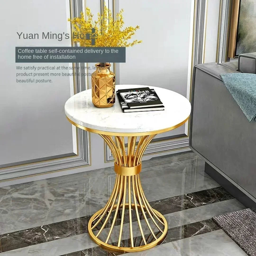 Nordic Marble round side table living room sofa corner tables INS Business reception coffee table negotiating Luxury furniture