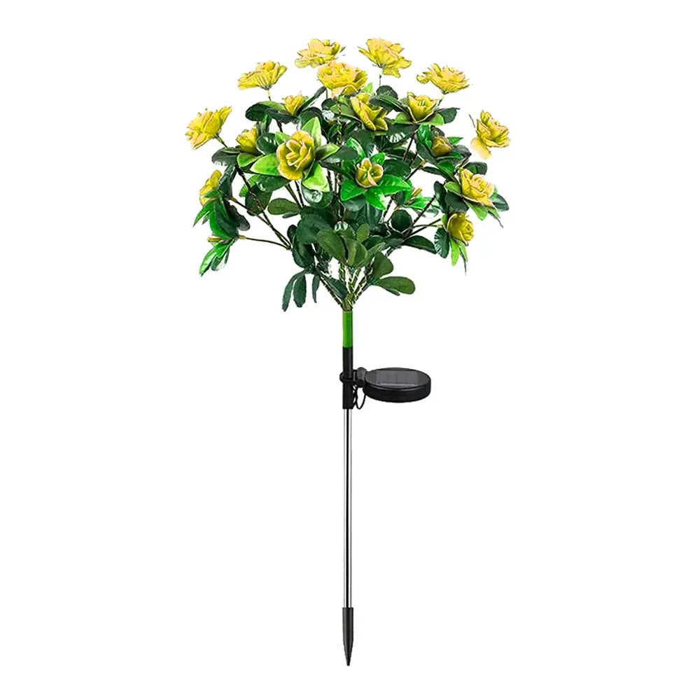 LED Solar Light Waterproof Azalea Solar Flowers Lamp Outdoor Decorative for Garden Yard Lawn Path Lighting Holiday Wedding Decor