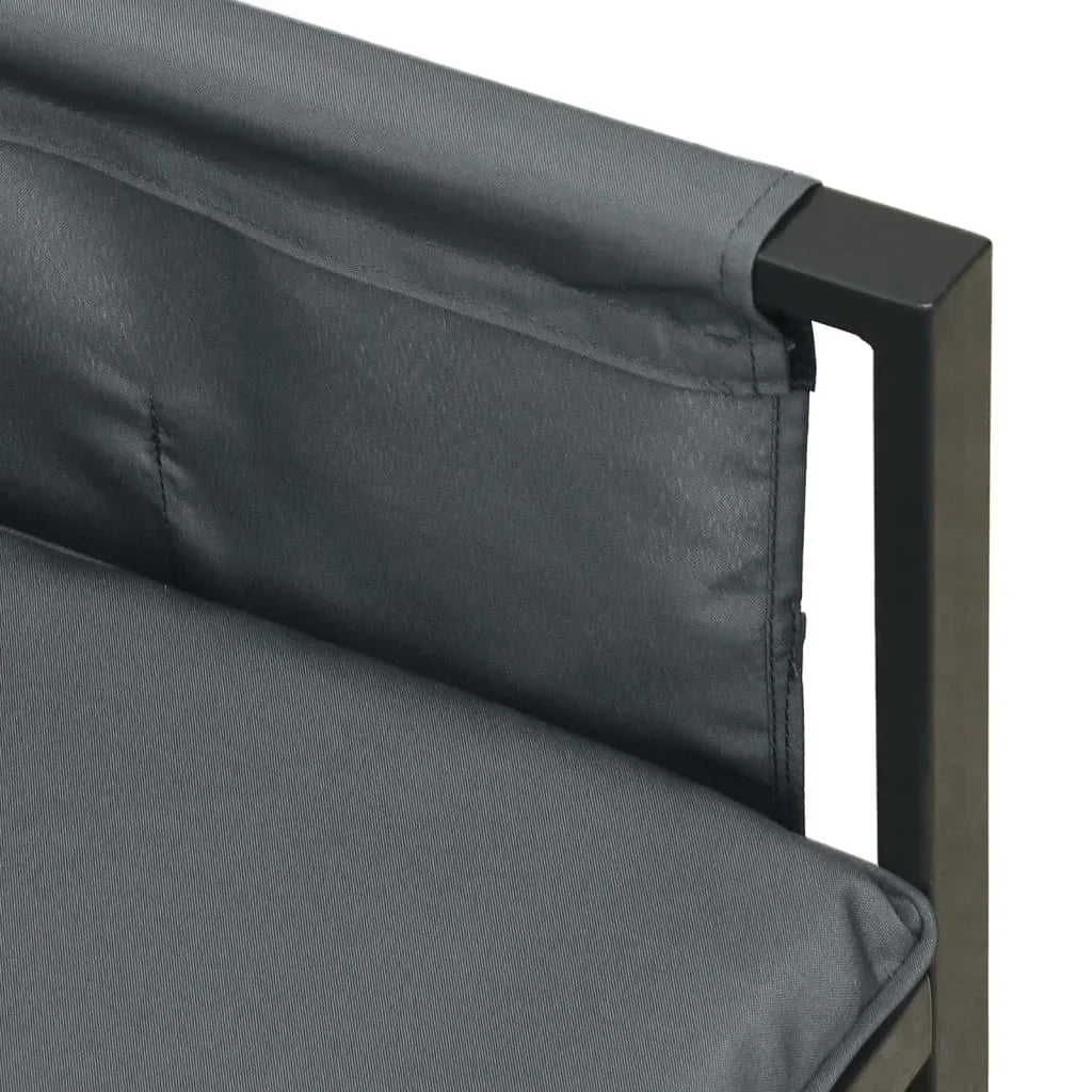 Garden Lounge 2 pcs anthracite steel