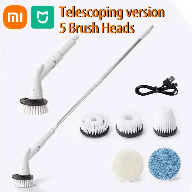 Xiaomi MIJIA 6 in 1 Powerful Electric Cleaning Brush Wireless Spin Scrubber Brush Deep Cleaning Heads For Bathroom Kitchen