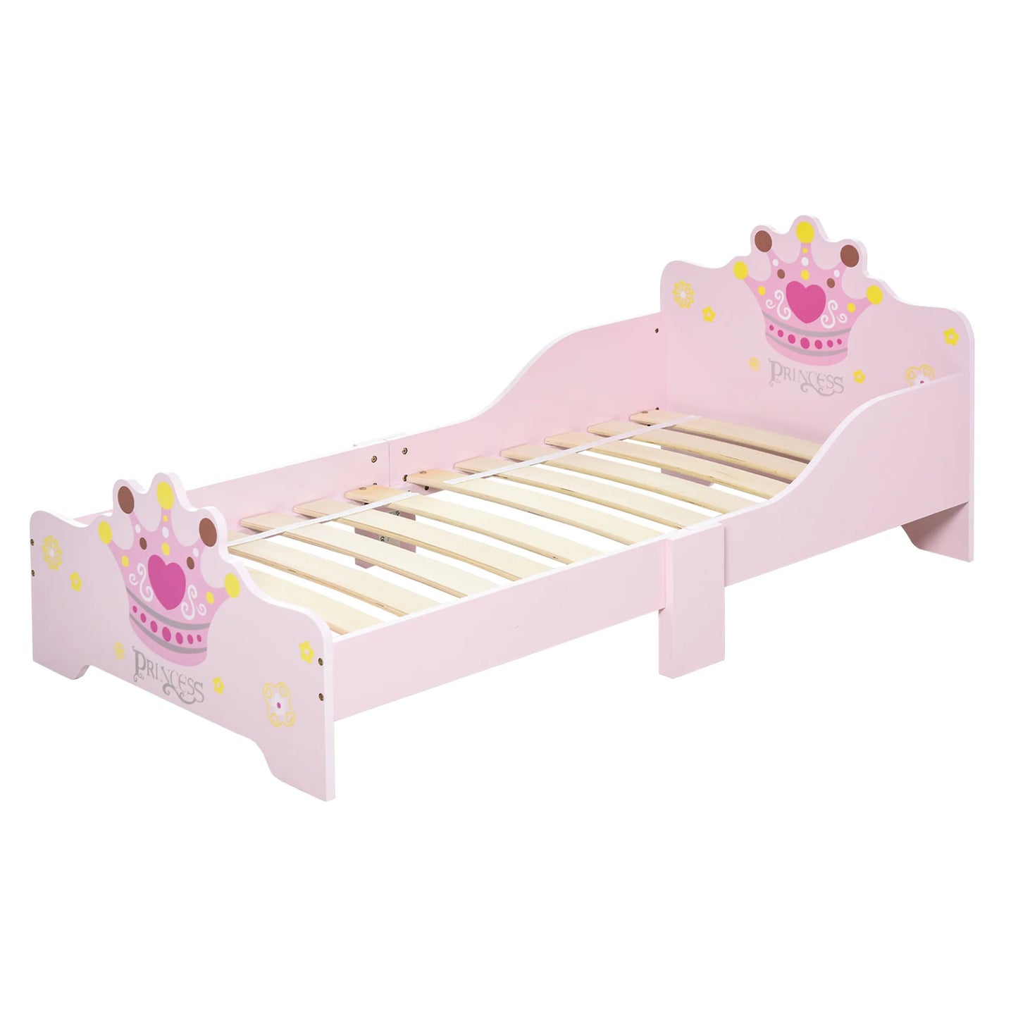 HOMCOM bed for children + 3 years 143x73x60 cm load 50 kg pink